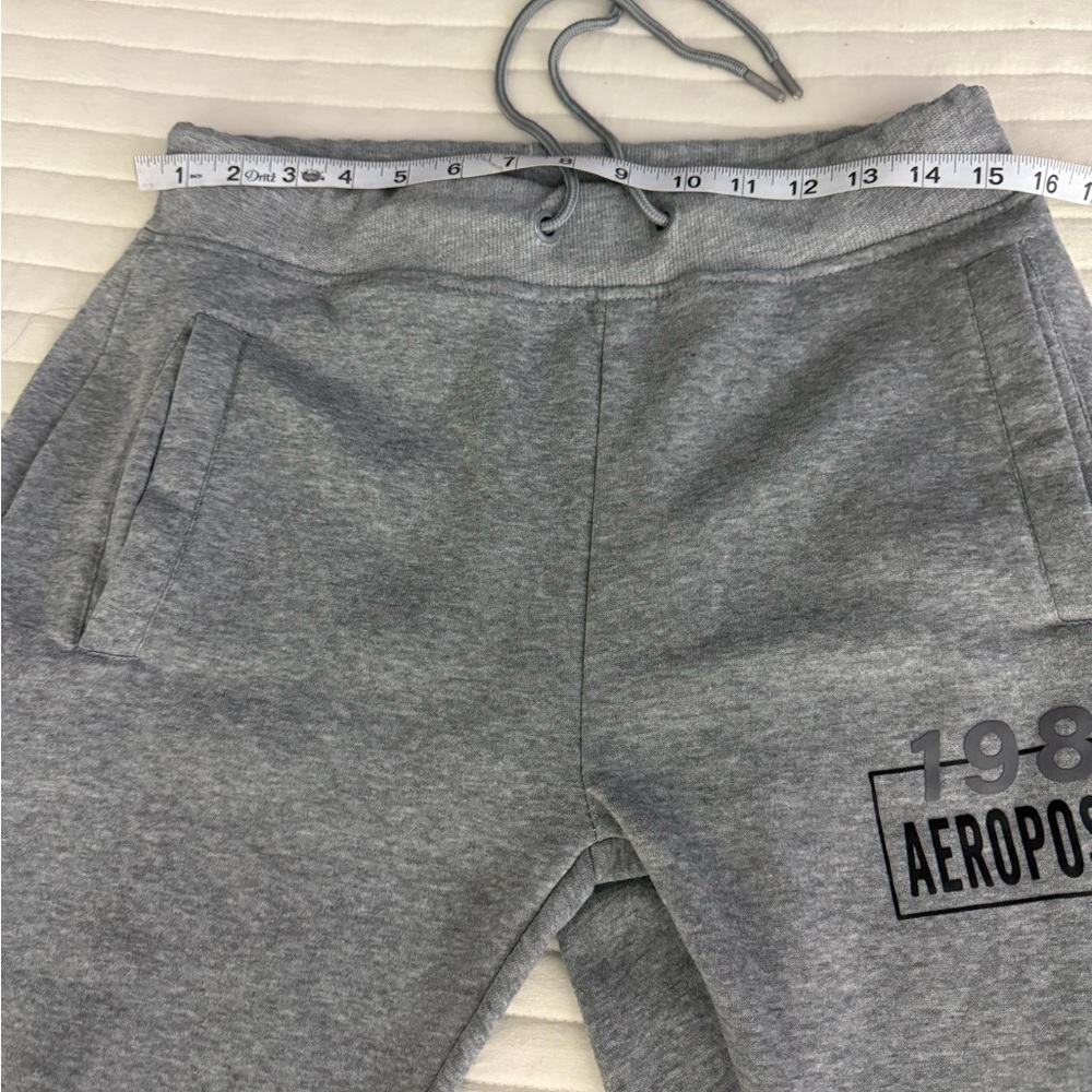 Aeropostale 1987 Gray Jogger Sweatpants Men’s M Drawstring Athleisure - Picture 7 of 8